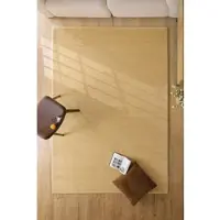 Wecon Home Teppich "Castello ONE", sand beige, B:140cm H:7mm L:200cm, Schurwolle, Teppiche, Teppich, Schurwolle, Kurzflor mit Hoch-Tief-Effekt, Wohnzimmer, Streifenmuster