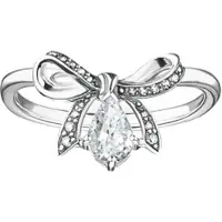 Thomas Sabo Fingerring "Schleife" Gr. 58, bunt (silberfarben, weiß), Fingerringe, Damen, 58, Silber 925 (recycelt), 1,7mm, Fingerring, mit Zirkonia (synth.)