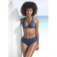 Elbsand Bikini-Hose "Letra", Damen, Gr. 42, N-Gr, schwarz, Recycling-Polyamid, bedruckt, Badehosen Bikini-Hose, mit tollem Wording