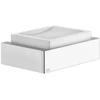 Gessi Rettangolo Accessoires Seifenhalter zur Wandmontage, Schale weiß, 20801735, Farbe: Warm Bronze PVD