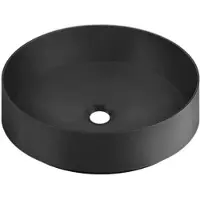 Gessi Gessi316, Aufsatzbecken, rund, Edelstahl 400mm, 54601299, Farbe: Schwarz XL