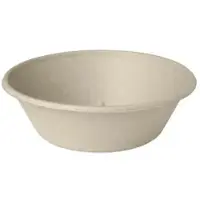 Biopak DUNI Bagasse Salatschale ungeteilt, rund, Fettbeständige Salatschüssel aus nachwachsenden Zuckerrohrfasern, 1 Karton = 8 x 40 Stück, 1000 ml