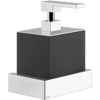 Gessi Rettangolo Accessoires Seifenspender zur Wandmontage, Behälter schwarz, 20814708, Farbe: Kupfer gebürstet PVD