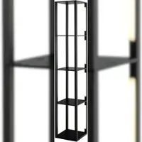 Costway 163 cm Stehlampe Regal, Modern Standleuchte Ablageregal mit 3-stufig dimmbaren LED-Leuchten & drehbaren LED-Stangen, Stehleuchte mit Fußschalter für Wohnzimmer, Schlafzimmer, Schwarz