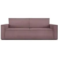 Konsimo Schlafsofa in Pet Friendly Cord-Stoff mit Armlehnen "NAPI", Violett, Cordstoff, Loft, 228x89x101 cm