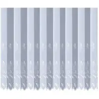 Weckbrodt Gardine "Brüssel" Gr. 12, weiß, B:750cm H:245cm, Voile, Polyester, Gardinen, Gardine, echte Stickerei, Voile, halbtransparent, Bordüre, Kante, gebogt, Store