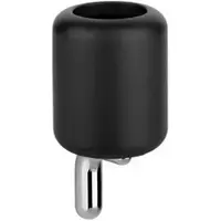 Gessi Goccia Wand-Glashalter, Becher aus GRES, schwarz, 38008147, Farbe: Chrom gebürstet
