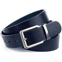 Anthoni Crown Ledergürtel , Herren, Gr. 105, blau, Leder, unifarben, Gürtel Ledergürtel, 3,5 cm breiter Casual-Vollledergürtel