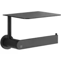 Gessi Emporio Toilettenpapierrollenhalter mit Deckel, Wandmontage, 38855299, Farbe: Schwarz XL