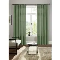 Bruno Banani Vorhang "Lagan" Gr. 4, grün (oliv), B:140cm H:245cm, Polyester, Polyester, Gardinen, Vorhang, 2-er Set, gewebt, Microfaser, versch. Größen, einfarbig, Bestseller, Topseller