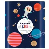 Sofidel Germany GmbH Papernet KIDS, Spender für C/V-Falz Falthandtücher, Astronaut 421809 , Maße (B x H x T): 30 x 33,6 x 14,5 cm, blau, bunt
