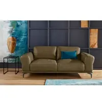 W.Schillig 2-Sitzer "montanaa", grün (camouflage z69), B:192cm H:78cm T:94cm, Sofas, 2-Sitzer, mit Metallfüßen in Schwarz pulverbeschichtet, Breite 192 cm
