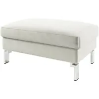 Candy Polsterhocker 3C "Lecce", silber, B:90cm H:45cm, Hocker, Polsterhocker, Passend zur Serie Lecce