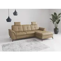 Sit&More Ecksofa SIT & MORE "Zora", beige (cappuccino), B:262cm H:92cm T:164cm, Sofas, Ecksofa