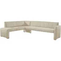 Exxpo - Sofa Fashion Essbank , beige (sand), B:265cm H:83cm T:199cm, Sitzbänke, Essbank, elegant und modern mit hohem Sitzkomfort