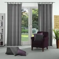 Wirth Vorhang "Niederau" Gr. 2, grau, B:132cm H:175cm, Jacquard, Polyacryl, Polyester, Gardinen, Vorhang