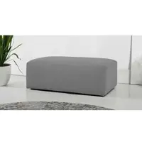 Inosign Polsterhocker "Koa", grau, B:114cm H:44cm T:61cm, 62% Polypropylen, 32% Polyester, Hocker, Polsterhocker, Wellenunterfederung, weicher Lounge-Sitzkomfort