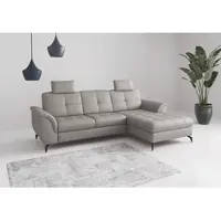 Sit&More Ecksofa SIT & MORE "Zora", grau (light grau), B:262cm H:92cm T:164cm, Sofas, Ecksofa