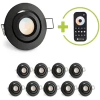 Longlife LED Einbaustrahler Mini schwenkbar Matera 3W CCT IP44 - Farbe: schwarz matt - Anzahl...