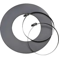 CB-tec Rosette Ø 100 mm mit Klemmschellen, schwarz