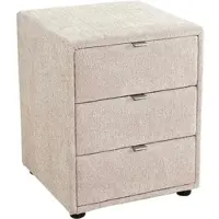 Jockenhöfer Nachtkonsole JOCKENHÖFER GRUPPE "LORE, Nachttisch mit 3 Schubladen, Breite: 42,5cm", grau (beige 444, 17), H:53cm T:45cm, Sideboards, Nachtkonsole, große Stoff- und Farbauswahl