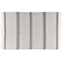 Theko Wollteppich "Visby - 915", weiß (wollweiß), B:190cm H:10mm L:290cm, Schurwolle, Teppiche, Wollteppich, reine Wolle, handgewebt, Scandi Design, mit Fransen