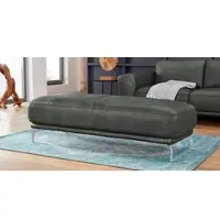 W.Schillig Hocker "montanaa", grau (anthrazit z69), B:141cm H:42cm T:61cm, Hocker, Hocker, mit Metallfüßen in Silber matt, Breite 141 cm