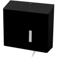 Ophardt hygiene SanTRAL RHU 31 Toilettenpapierspender, Hochwertiger Klorollenhalter für Großrollen, Edelstahl, pulverbeschichtet, mattschwarz, max. Ø 330 mm, P