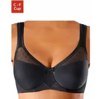 Nuance Minimizer-BH , Damen, Gr. 85, Cup E, schwarz, Microtouch, Obermaterial: 71% Polyamid, 29% Elasthan, BHs Minimizer-BH, mit Bügel und wattierten Trägern, Topseller