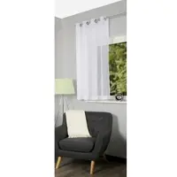 HOMEbasics Vorhang HOME BASICS "DOLLY" Gr. 3, weiß, B:140cm H:225cm, Voile, Polyester, Gardinen, Vorhang, Ösenschal DOLLY