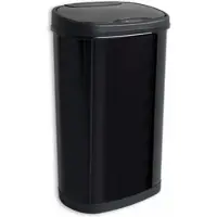 Rijoka Sensor Mülleimer 50L - mit 2x Fächern 20L + 30L - Edelstahl - Mülltrennung - Soft Close - Fingerabdruck frei - Modern Design - Schwarz