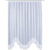 Wirth Gardine "Elvira" Gr. 18, weiß, B:450cm H:245cm, Sablé, Polyester, Gardinen, Gardine, Welle