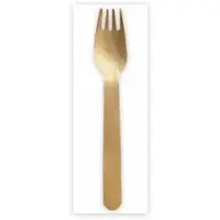 Franz mensch NATURESTAR Besteckset Holzgabel, wachsbeschichtet, 2-teilig, Einweggabel to-go mit 2-lagiger Serviette, 1 Karton = 500 Sets