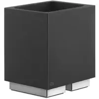 Gessi Rettangolo Accessoires Glashalter Standversion, Becher schwarz, 20832707, Farbe: Metall Schwarz gebürstet PVD