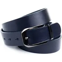 Anthoni Crown Ledergürtel , Herren, Gr. 95, blau, Leder, unifarben, Gürtel Ledergürtel, 3,5 cm breiter Casual-Vollledergürtel