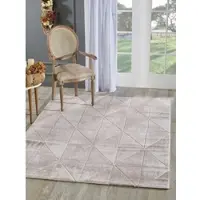 Sanat Teppich "Harmony 3212, auch als Läufer" Gr. 6, beige (dunkelbeige), B:200cm H:12mm L:280cm, Kunstfaser, Teppiche, Teppich, Wohnzimmer, Kurzflor, modern, abtrakt, Schlafzimmer