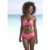 Elbsand Bikini-Hose "Letra", Damen, Gr. 38, N-Gr, orange (koralle), Recycling-Polyamid, bedruckt, Badehosen Bikini-Hose, mit tollem Wording