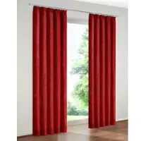 Wirth Vorhang "Holmsund 288g/qm" Gr. 11, rot, B:172cm H:245cm, Chenille, Polyacryl, Gardinen, Vorhang
