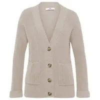 Peter Hahn Strickjacke V-Ausschnitt beige, 40