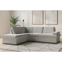 Sit&More Ecksofa SIT & MORE "Moreno L-Form, B: 238 cm", beige (nature), B:238cm H:82cm T:202cm, 100% Polyester, Sofas, Ecksofa, mit Armteilverstellung, optional Bettfunktion