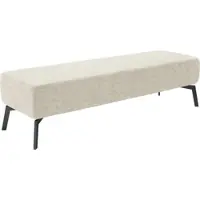 Home affaire Hockerbank "Siva, modern & stylisch, Breite 52 cm", natur, B:152cm H:38cm T:47cm, 85% Polyester, 15% Viskose, Hocker, Hockerbank, weicher Sitz, freistehend & saugroboterfreundliche Höhe