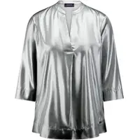 Basler Stehkragen-Bluse silber