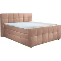 Home affaire Boxspringbett "Rosà", beige (sand), B:204cm L:224cm, Komplettbetten, Boxspringbett, H3/H3, H3/H4, H4/H4 möglich