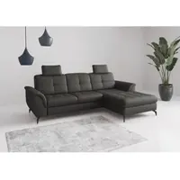 Sit&More Ecksofa SIT & MORE "Zora", braun (anthrazit), B:262cm H:92cm T:164cm, Sofas, Ecksofa