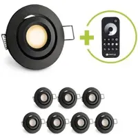 Longlife LED Einbaustrahler Mini schwenkbar Matera 3W 2700K IP44 - Farbe: schwarz matt - Anza...