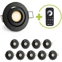 Longlife LED Einbaustrahler Mini schwenkbar Matera 3W 2700K IP44 - Farbe: schwarz matt - Anza...