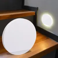 Longlife LED LED Treppenleuchte rund weiß - Lichtfarbe: Warmweiß 1,5W - Lichtaustritt: Orbis