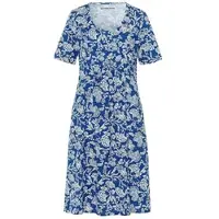 Green Cotton Jersey-Kleid Selma blau, 36