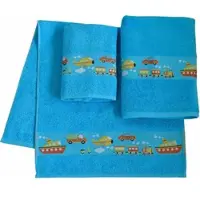 Dyckhoff Handtuch Set "Auto", Set, 3 tlg., Walkfrottee, Auto Motiven; 2 Handtücher (50x100cm), 1 Duschtuch (70x140cm)
