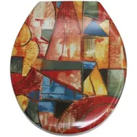 ADOB WC-Sitz "Nizza Art", bunt, Duroplast, WC-Sitze, WC-Sitz, sehr stabil, universal passend